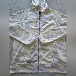Patagonia White and Purple Patterned Hoodie